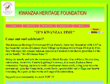 Tablet Screenshot of kwanzaaheritage.org